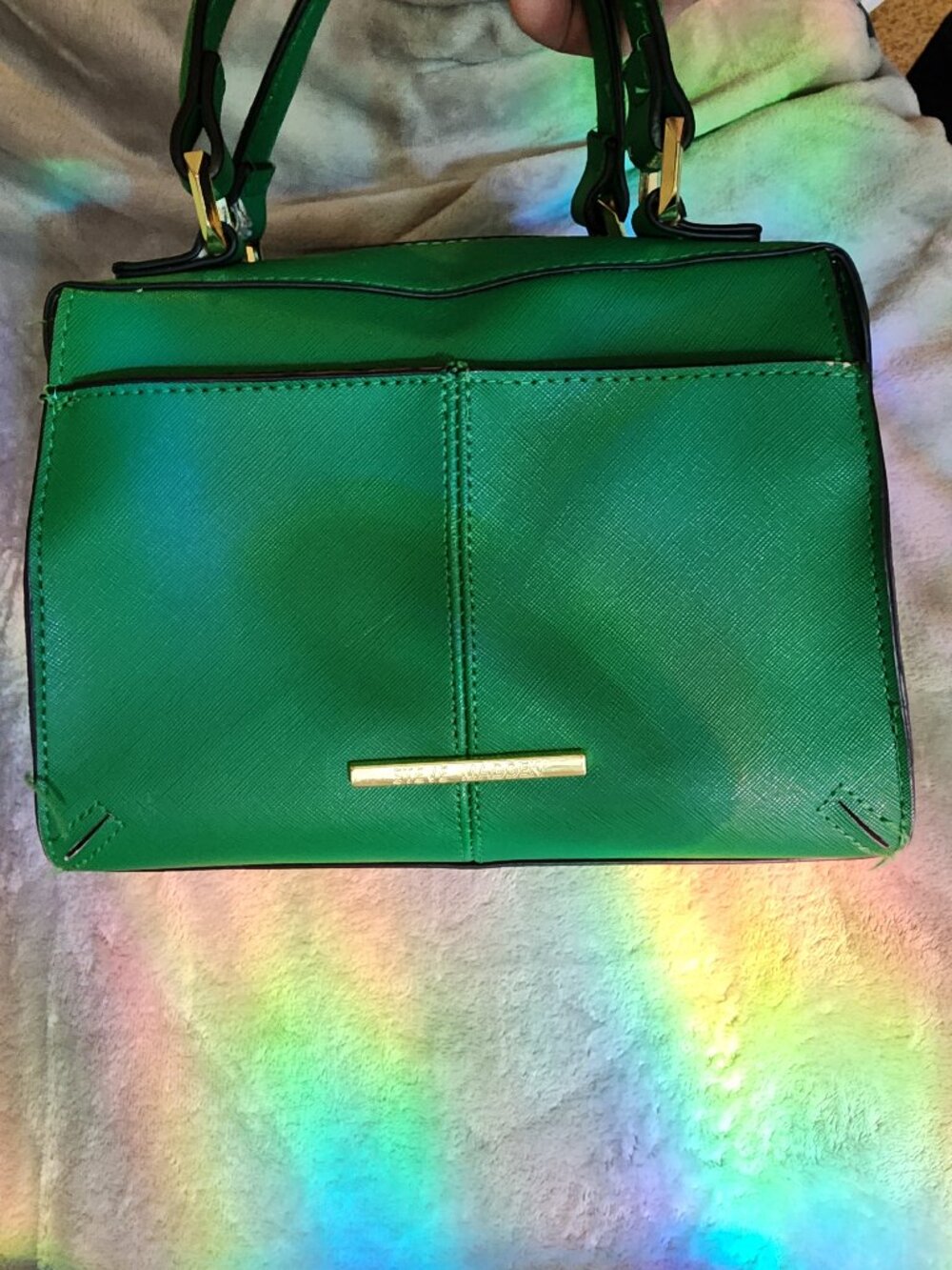 GUC Women's Steve Madden Kelly Green satchel crossbody bag - Picture 9 of 16